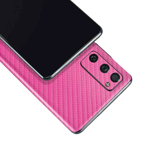 Pink Carbon Fiber Specialty Material Galaxy S20 Fan Edition Skin